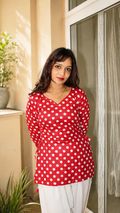 Meher Side corset kurti- Red