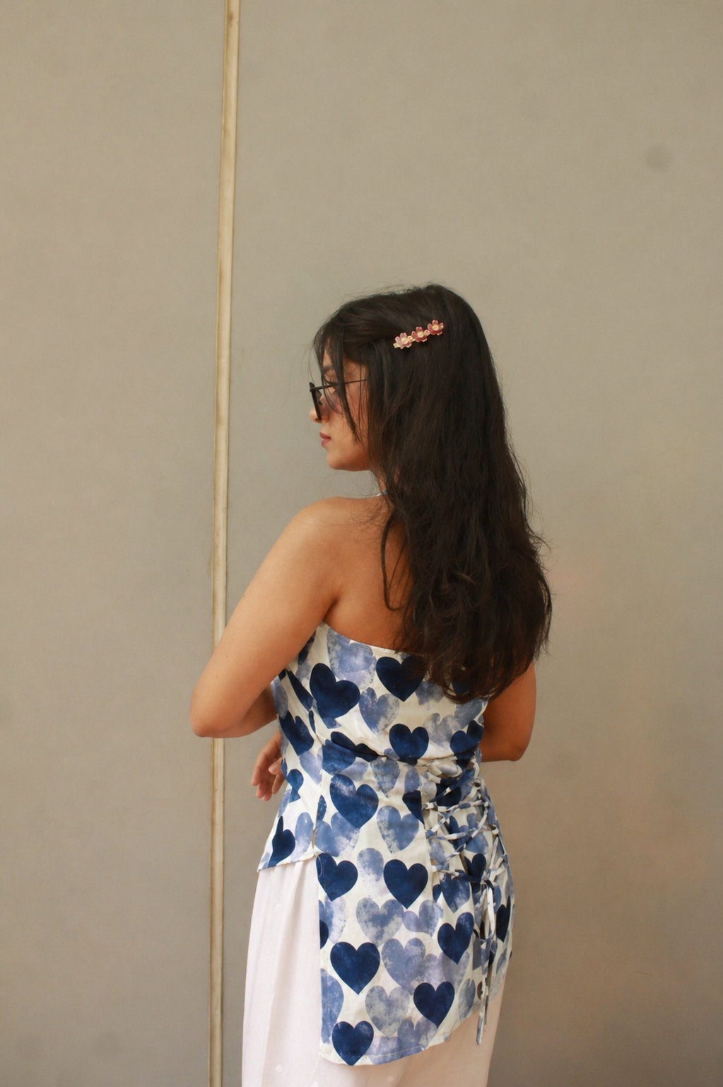Dilruba halter neck kurti- Blue