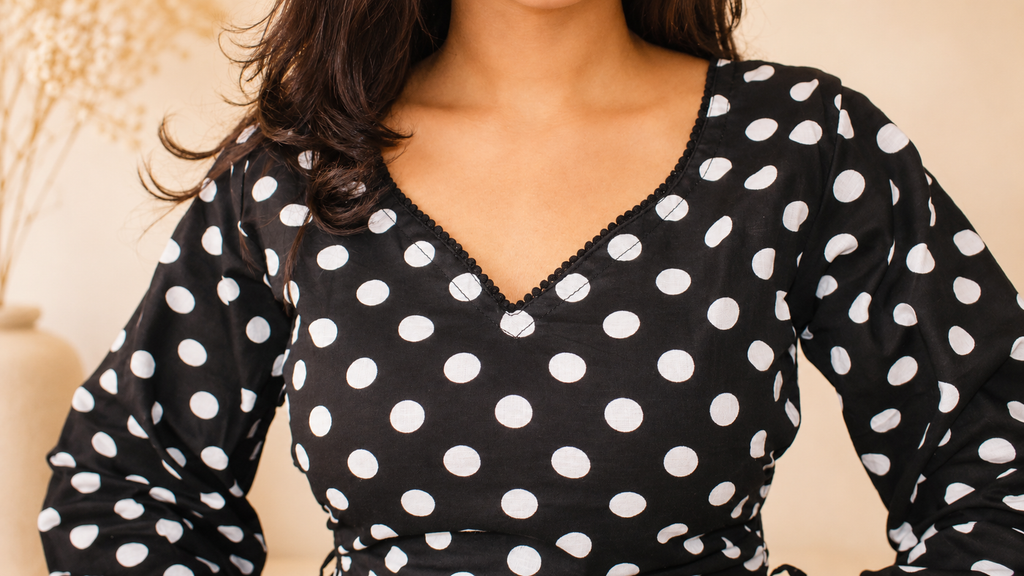 Meher Side corset kurti- Black