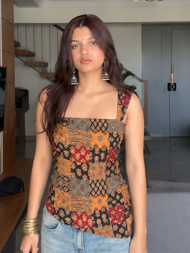 Rangrez Top- Patchwork Top