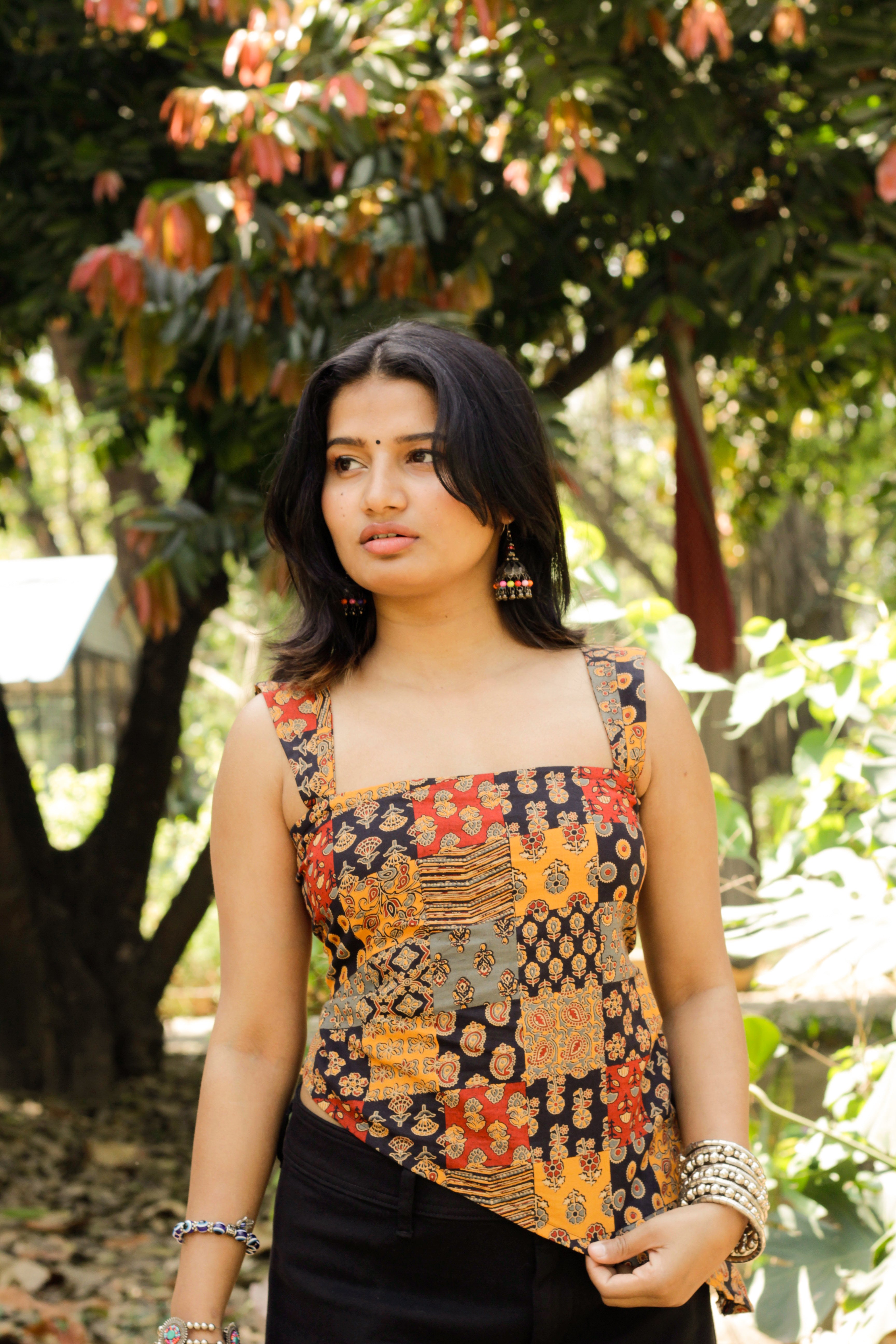 Rangrez Top- Patchwork Top