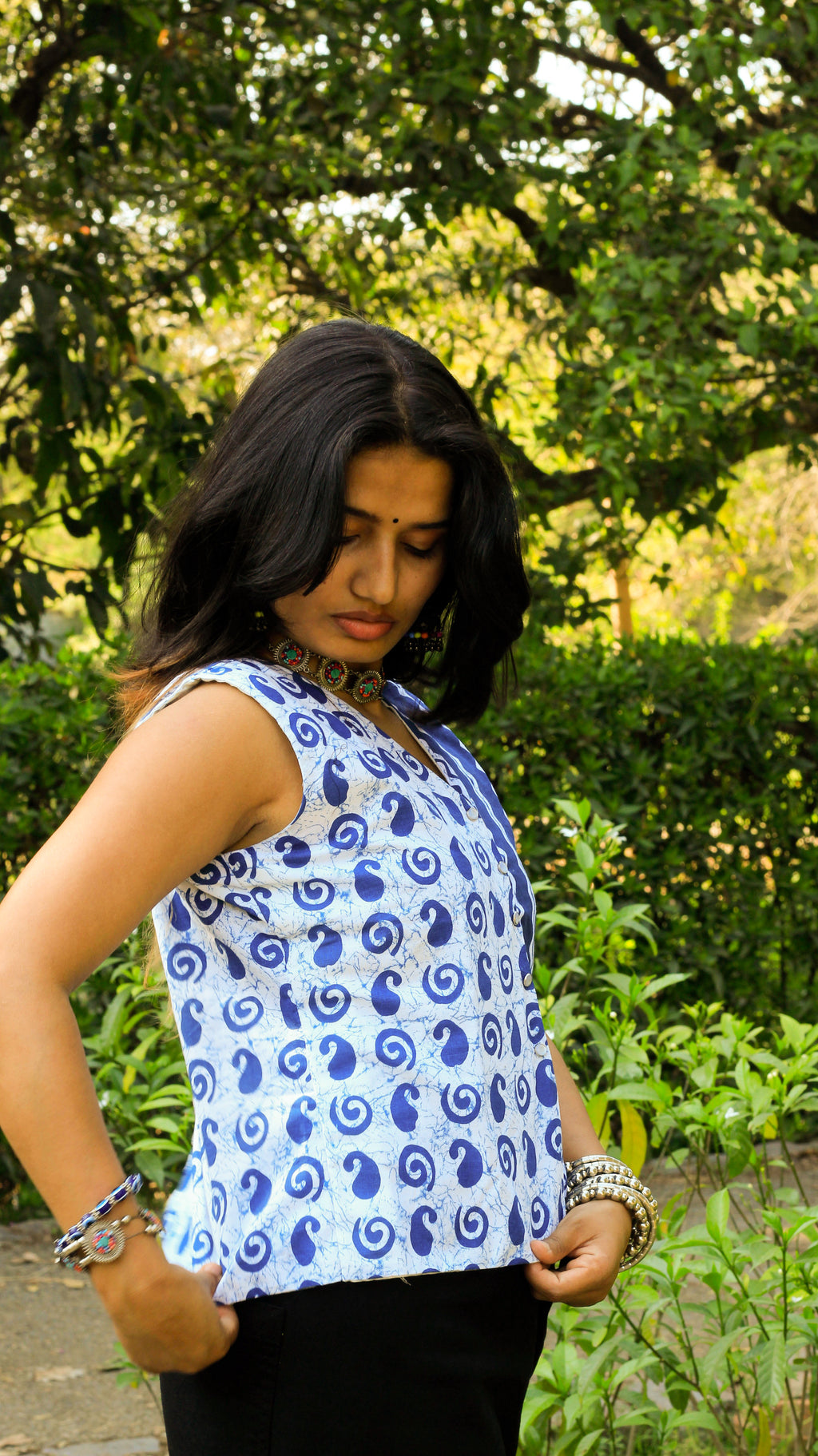 Nyla Top- Dual Print Top