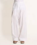 Pure Cotton Solid Farshi White Salwar