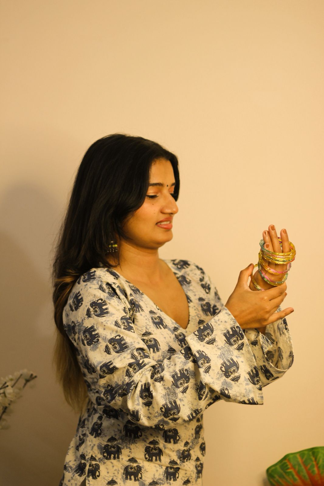 Naaz Kurti- Elephant Printed Kurti