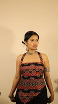 Rumi Kurti- Halter Neck Ajrakh Kurti